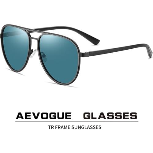 New fashion polarized sunglasses metal big frame mens sunglasses classic two-color frame aviator mirror AE0946