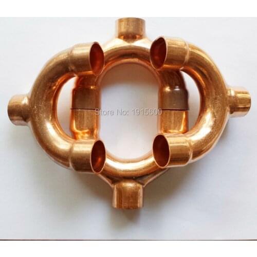 5/8 " 16mm Y Tee/Equal Tee 3 ways red copper brass fitting refrigeration parts air condition fittings pipe fitting