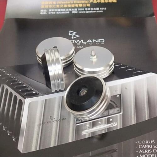 Amplifier Chassis Speaker Foot Diameter 45MM Height 19.5MM All Aluminum Alloy Rubber Shock Absorber Feet Ship One