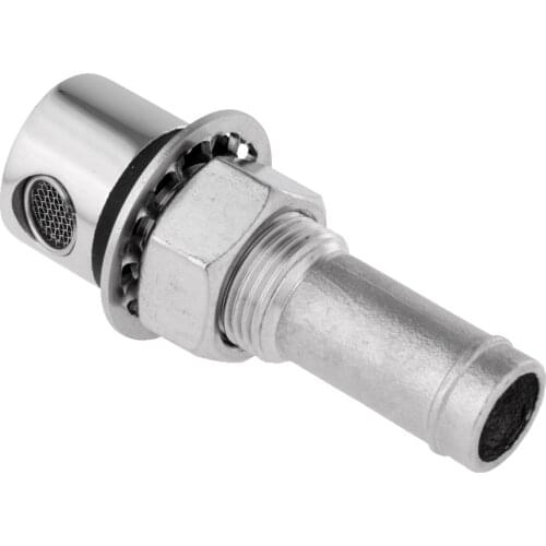 Straight 316 Stainless Steel Fuel Gas Tank Vent With Mounting Gasket Hardware Fitting Durable Parts For Marine/Caravans/Truck