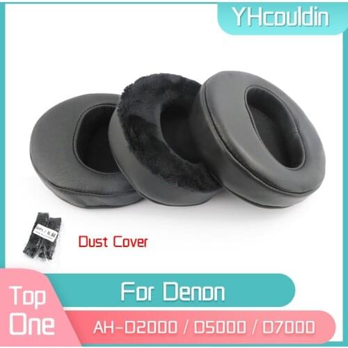 YHcouldin Ear Pads Fits for Denon AH-D5000 and AH-D7000 Headphones Proteinskin Leatherette Sheepskin Leather Ear Cushions Cover