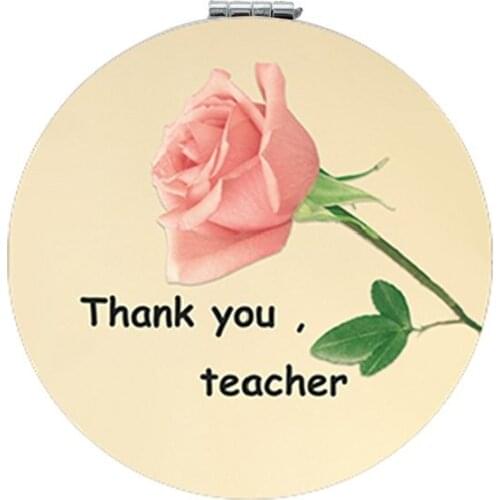 Youhaken flowers and apples Hand Mirror thank you teacher Vanity mirror Tools Accessories for Math teacher FQ417