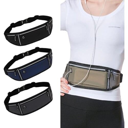 Mens Women Sports Fanny Pack Portable Waist Sport Pack USB Waterproof Running Belt Bag Running Accessories Multicolor
