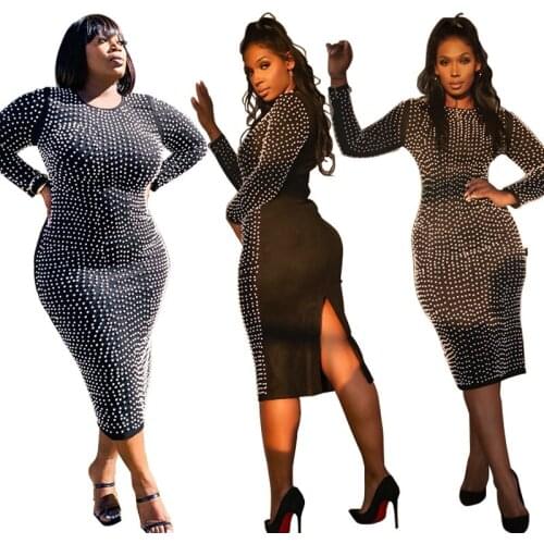 Large size 5XL womens clothing new bubble beads fork dress hot source manufacturers direct sales bridesmaid evening party skirt