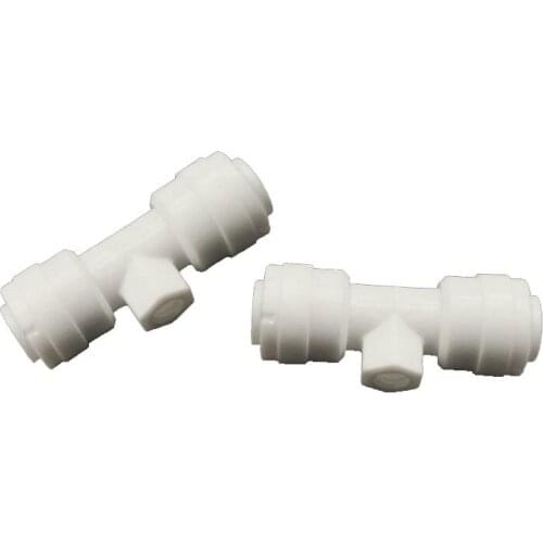 Female Tee Connector 10/24‘’ Thread for Garden Sprayer Fog Machine Connect With 1/4 Inch Hose For Water System 100 Pcs
