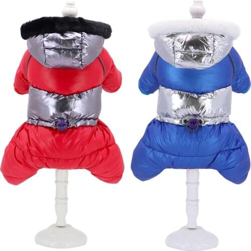 Winter Warm Dog Clothes Waterproof Dog Puppy Jacket Coat Reflective Pet Hoodies Clothing For Small Medium Dogs Pets Jumpsuit