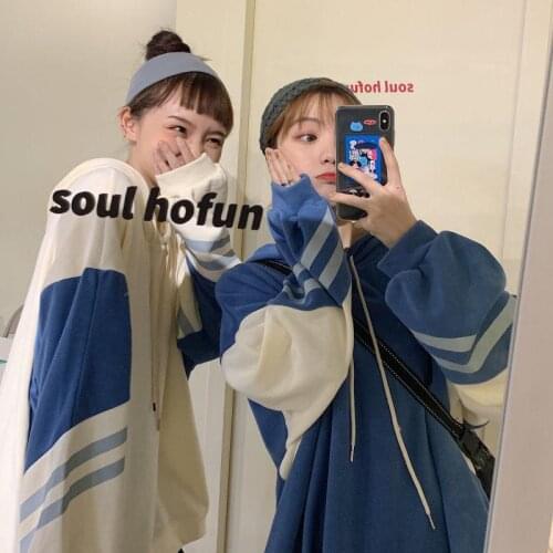 ZITY Hoodies Women Simple Casual Plus Velvet 2XL Loose Hooded Students Comfortable Pullover Sweatshirt All-match Daily Korean