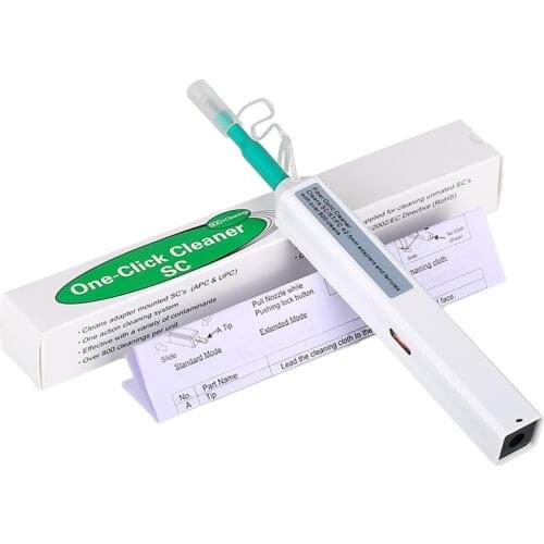 10PCS One-Click Fiber Optic Connector Cleaner Pen for 2.5mm SC ST and FC Connectors
