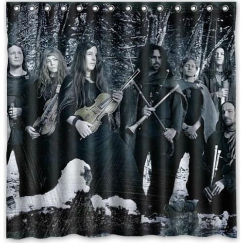 [180*180cm]Custom Eluveitie Polyester Bathroom Shower Curtain Waterproof Fabric Bath Decorative Curtain with Hooks