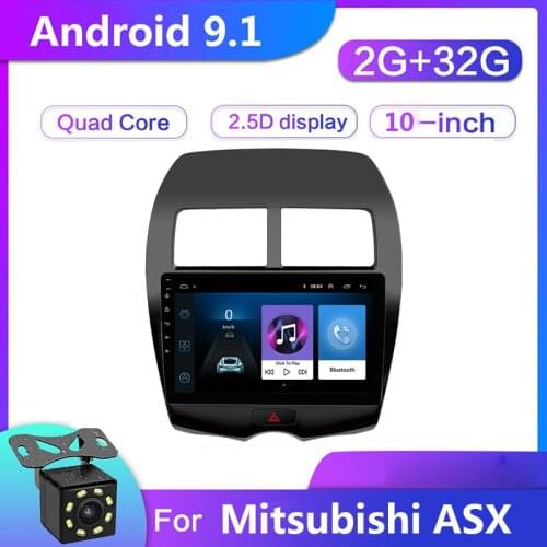 Android 2 Din Car Radio multimedia video player For Mitsubishi ASX 2010 2012 2013 2014 2015 2016 2017 navigation GPS audio 2din