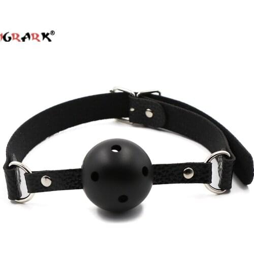Bdsm Gag Ball Bondage Restraints Open Mouth Breathable Sex Ball Harness Strap Gag Sex Toy for Women Accessories