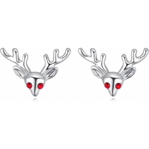 TRACYSWING Brand Real Austrian Crystals Fashion Deer trendy Dangle Earrings For Women Gift White Gold Color #TW131752