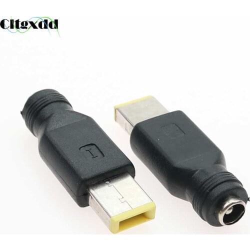Cltgxdd 10PCS/lot 5.5*2.1mm 5.5x2.5mm Round Jack to Square End Adapter DC Power Plug Connector for HP Lenovo ThinkPad Laptop