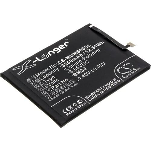 CS 3250mAh/12.51Wh battery for Xiaomi M1808D2TC,M1808D2TE,M1808D2TG,Mi 8 Lite,Mi 8 Youth, Standard Edition Du BM3J