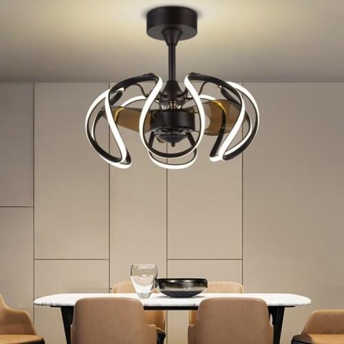 Living room decoration bedroom decor led ceiling fans with lights remote control dining room ceiling fan light indoor lighting