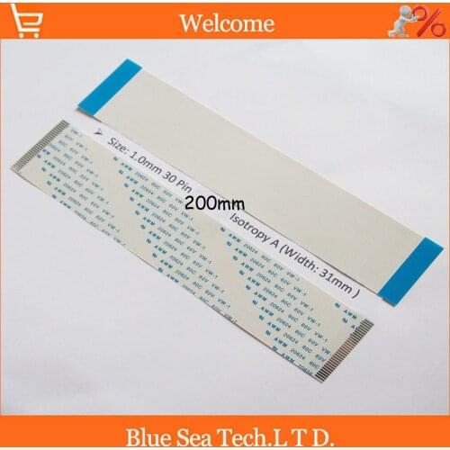 FFC/FPC Flexible Flat Cable 1.0mm pitch 30 pin 200mm Isotropy A or Anisotropy B cable,AWM 20624.80C 60V VW-1