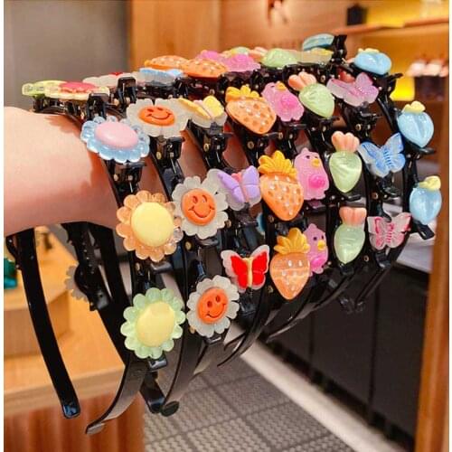 CN New Childrens Cute Flower Braided Hair Band Handmade Hairbands Strawberry Hairbands Birthday Gifts Headwear Headband