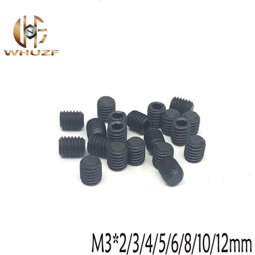 M3*2/3/4/5/6/8/10/12 Headless Bolt 100PC DIN913 Grade 12.9 high tensile alloy steel Headless hex socket cup point set grub screw