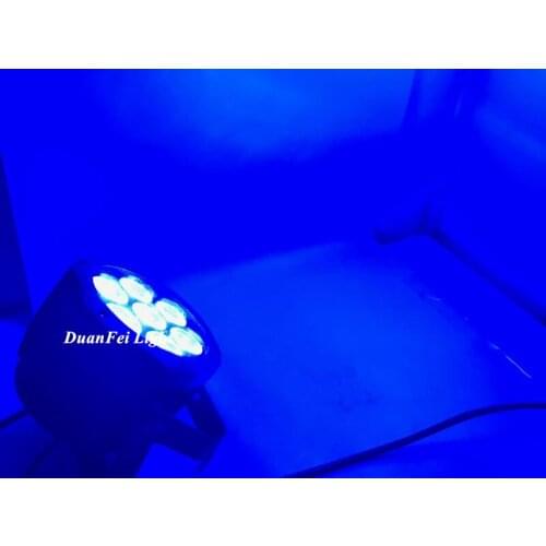 10lot High Brightness Mini LED Par 7x18w 6in1 rgbwa uv led spot par can light indoor wall washer led par dmx512