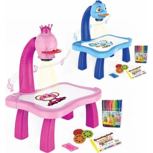 Drawing Toys Intelligent Projection Light Music Educational Painting Drawing Board Toy Developing intelligence Educational toys
