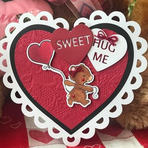 New Fan-shaped heart metal cutting die scrapbook for photo album paper diy gift card decoration embossed dice