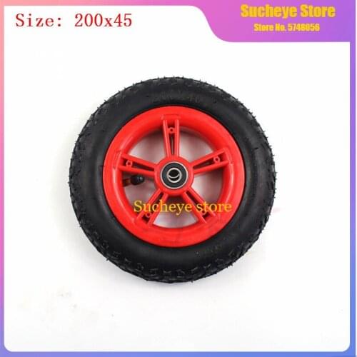 200X40'' 8 Inch Wheel Rim with Inner Tire Folding Bicycle Tyre Rubber Tyre Scooter Car Motorcycle Accessories Babys Car