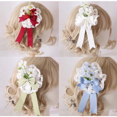 Original Lolita Tou Shi Hua Pill Edge Clamp Elegant Lace Hua Jia CLA-Based Hair Accessories Brooch