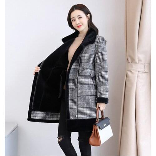 Large Size Womens Woolen Coat 2019 Autumn Winter Wool Coat Knitted Turtleneck Thick Cashmere Female Jacket Plus Size 2XL