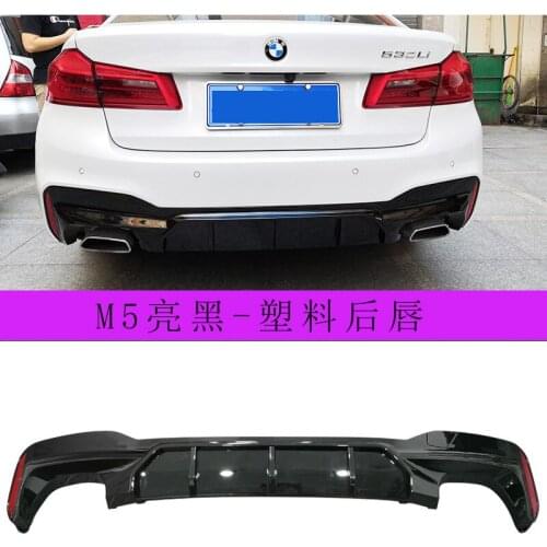 Suitable for New Bmws 5 Series G30 G38 Refitting M5 Model with White Ore Back Lip and Bright Black Paint
