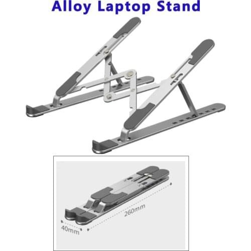 Portable Laptop Stand Aluminium Foldable Notebook Support Laptop Base Macbook Pro Holder Adjustable Bracket Computer Accessories