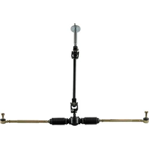 Steering Wheel Assembly Tie Rod Rack Adjustable Shaft Kit Go Kart Mini Bike Trik