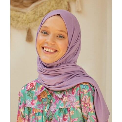 Şalland Combed Cotton Shawl Lilac Color Trend Fashion Stylish 2021 Womens Headscarf Scarf Scarf Shawls Four Seasons Use Practical Use Flexible Wrinkle-Free Fabric Clothing Accessory Headband Combed Cotton Shawl-6