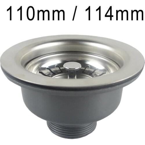 Kitchen Sink Strainer Stainless Steel Anti Clogging Thicken Edge Fits Drains Waste Stopper Basket for 83-90mm Sink Hole
