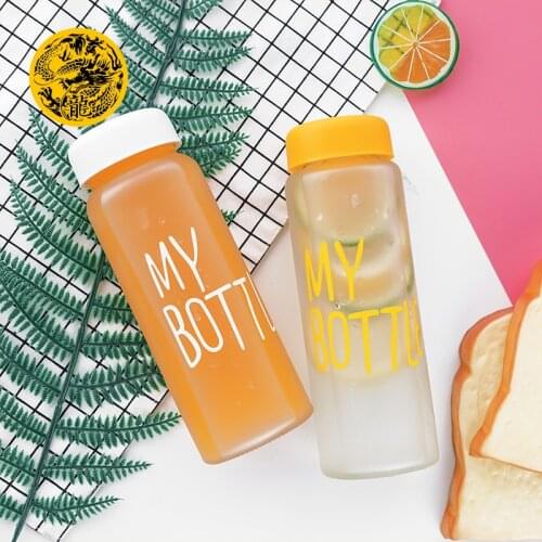 My Bottles Frosted Plastic Sport Water Bottle for water Heat resistant Leakproof Korean style PC material 500ml Fashion Bottle