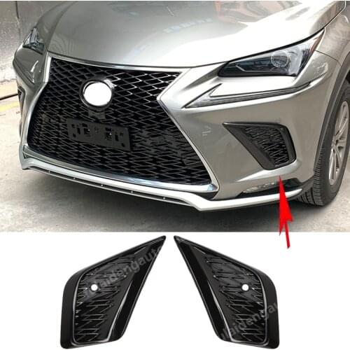 Sport Style Black Front Bumper Fog Light Cover Grille Frame Bezel Trim For Lexus NX200t NX300h 2017-2020 Car accessories