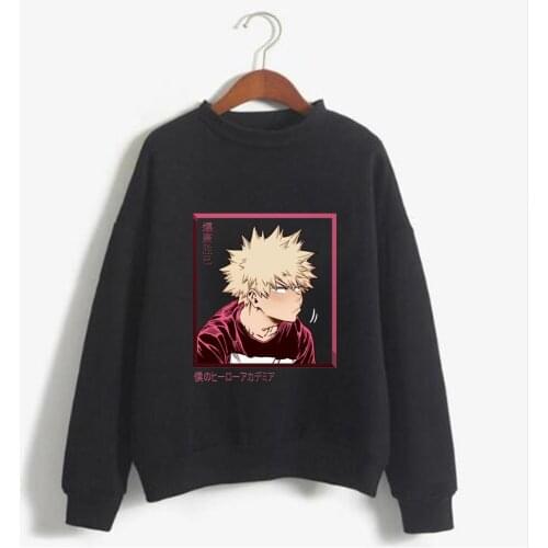 Men Women Fashion Sweatshirt Hoodie Funly Bakugou Print Sweatshirt Casual Sportswear My Hero Academia Hooded Sweatshirt Top