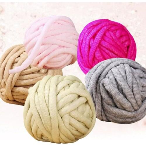 500g DIY Hand Knit Crocheting Hat Scarf Knitting Chunky Wool Roving Yarn Super Soft Big Merino Wool Yarn Arm Knitting Blanket