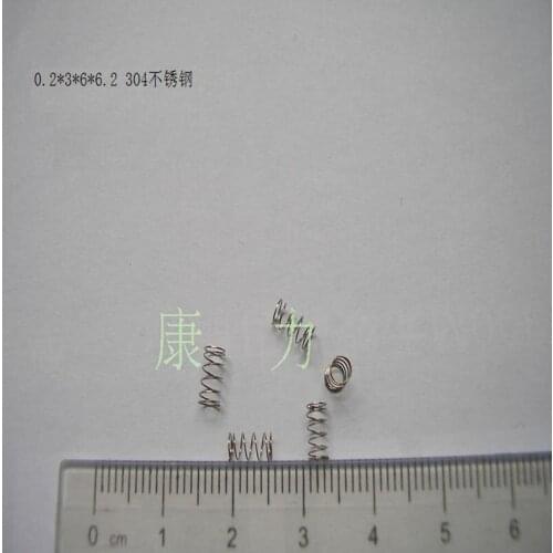 10pcs Stainless Steel 304 press spring Direct wire diameter 0.2mm outer diameter 3 small pressure spring