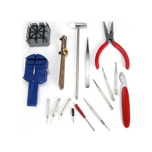 16pc Deluxe Adjust Watch Back Case Spring Bar Remover Opener Tool Kit Repair Fix Pin Link Remover Set Watchmaker