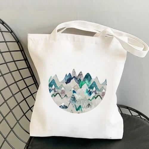 2021 Shopper Call of the Mountains Printed Tote Bag women Harajuku shopper handbag girl Shoulder shopping bag Lady Canvas Bag