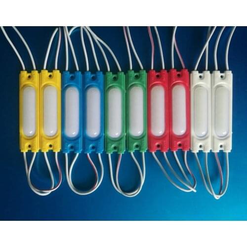 40PCS 1.7W DC12V UL Listed IP66 Waterproof White-6500K Red Yellow Green Blue Injection COB LED Module Tape Adhesive Back