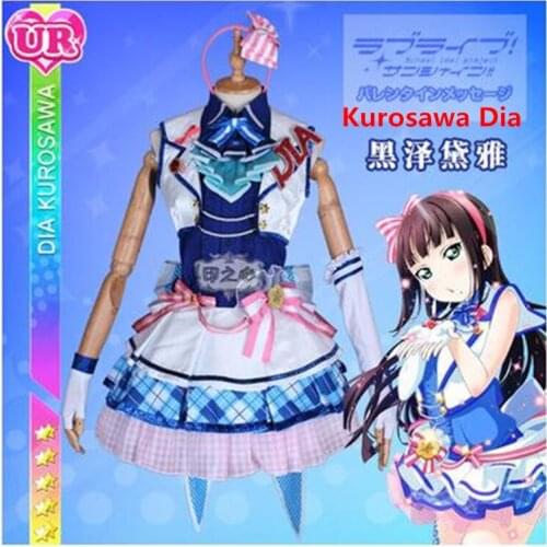 Anime Love Live Sunshine Aqours Kurosawa Dia After School Arcade Game Uniform Cosplay Costumes Lolita Dress H