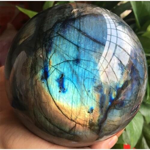 Big Size Natural labradorite quartz sphere rock crystal ball healing Natural stones and minerals