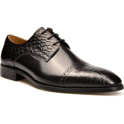 2021 Round Toe Brogues Full Grain Genuine Calf Leather Formal Shoes Mens Dress Slip On Office Shoe