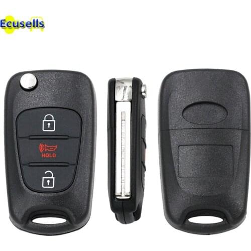 3 buttons remote key shell case fob for KIA soul Rio Sportage Sorento uncut KI-7 blade