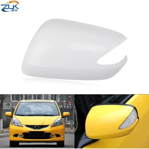 ZUK Left Right Exterior Rearview Mirror Cover For HONDA FIT JAZZ GE6 GE8 2009-2014 Outer Side Mirror Case With Turn Signal Type