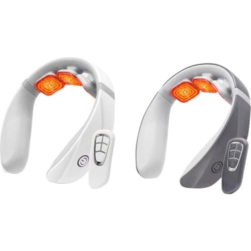 TENS Cervical Massager Electric Impulse 42 Celsius Heating Remote Control Massager Relaxation Relief Pain Massage