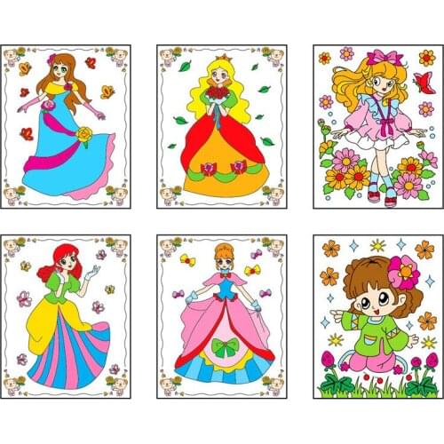 3D Art Painting Board Water Drawing Book Coloring Doodle With Pigment Brush Pen Educational Toys For Kids Birthday Gift