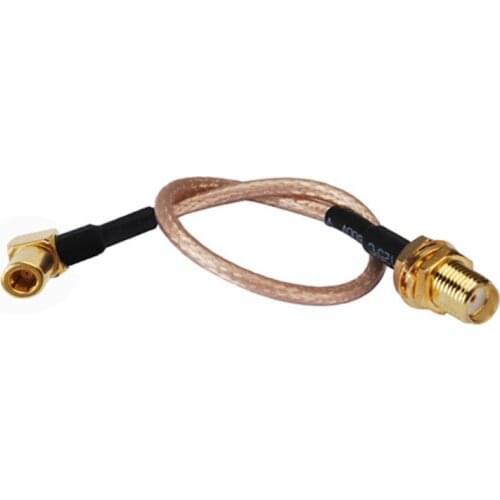 Superbat SMA Jack to SSMB Plug Right Angle Jumper Cable RG316 15cm Wireless Extension Cord