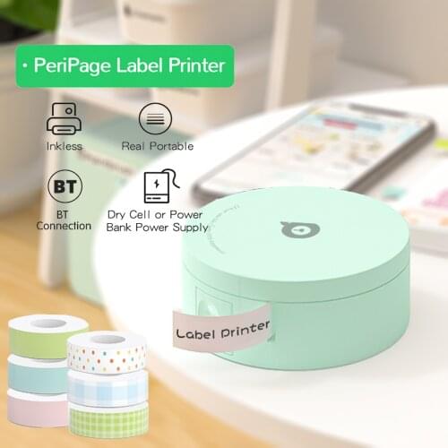 PeriPage L1 Mini Pocket Label Maker Inkless Print Portable Thermal Label Printer Compatible with iOS Android Smartphone #R40